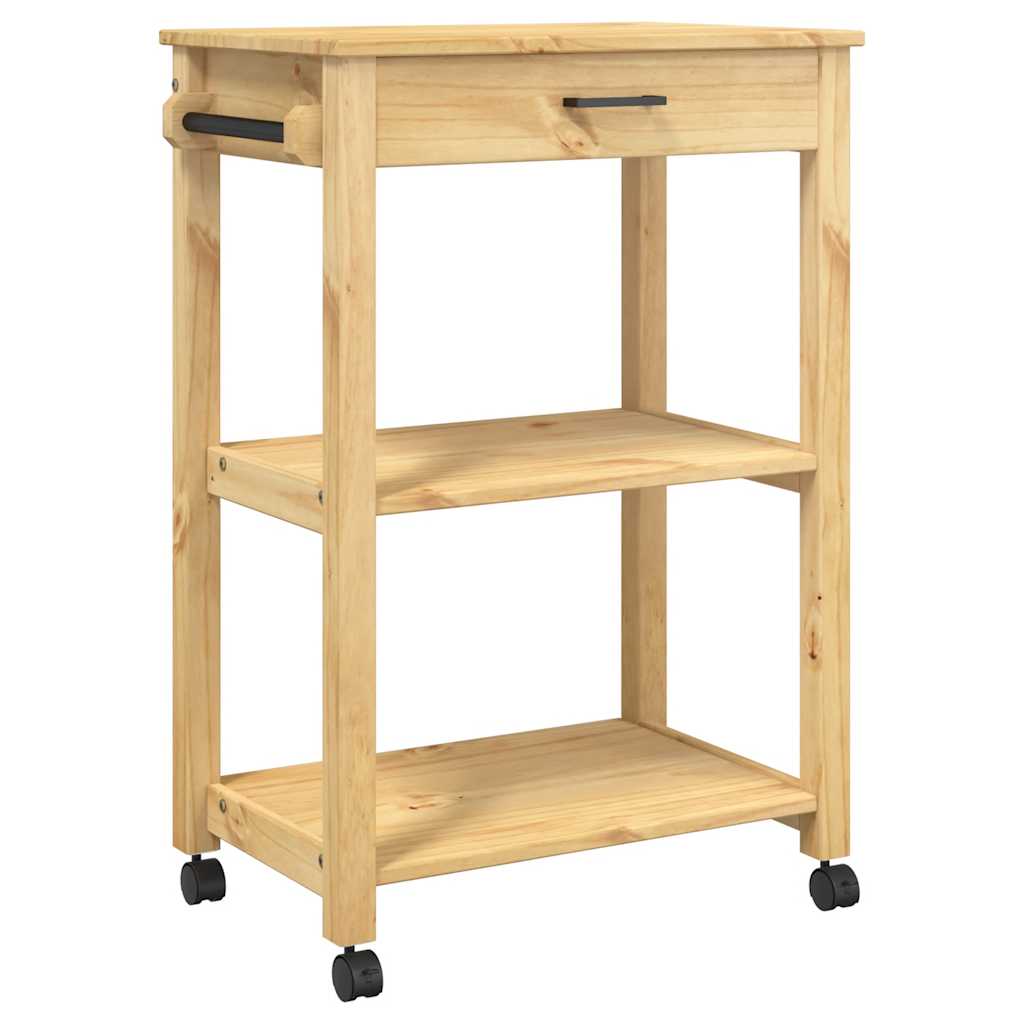 Chariot de cuisine MONZA 60x40x88,5 cm bois massif de pin - XIOS