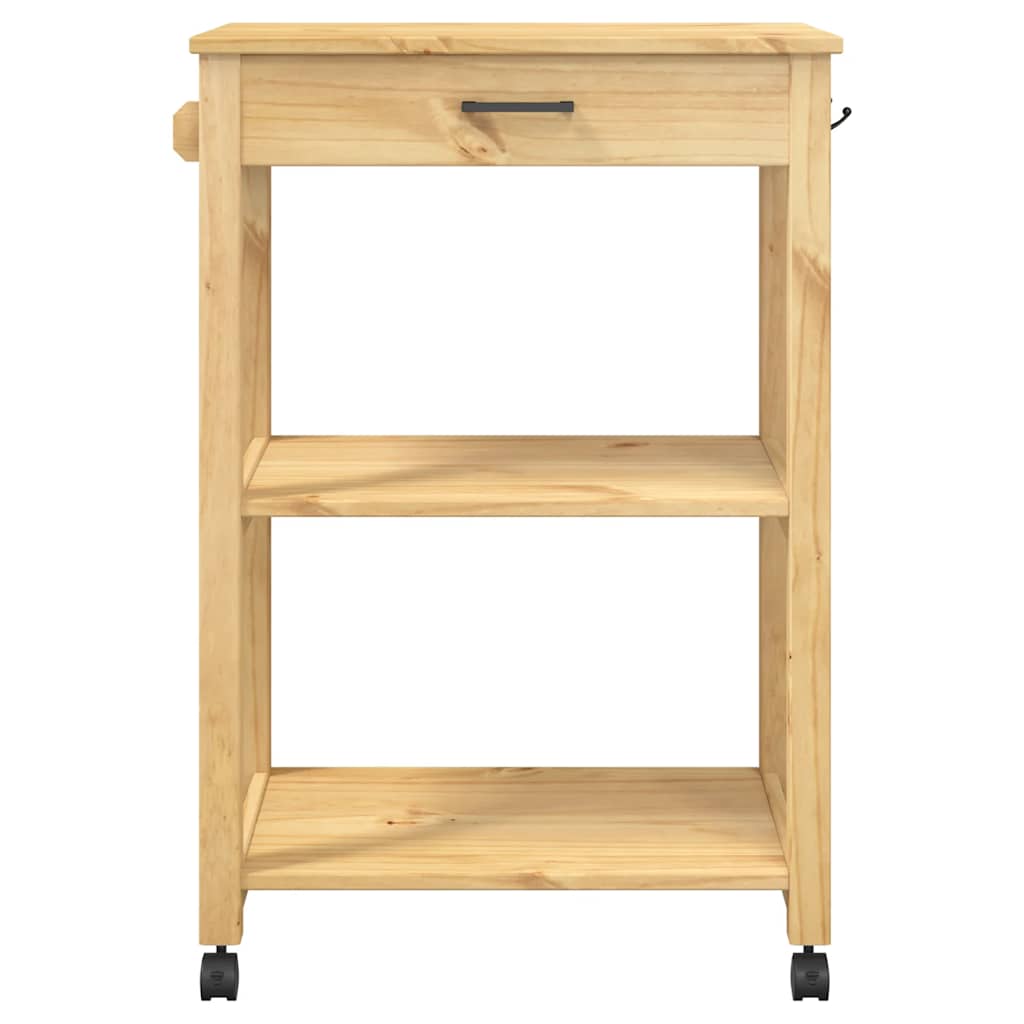 Chariot de cuisine MONZA 60x40x88,5 cm bois massif de pin - XIOS