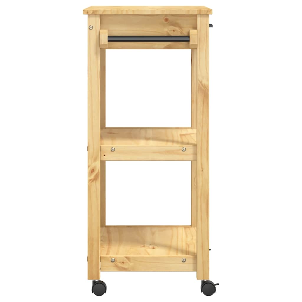 Chariot de cuisine MONZA 60x40x88,5 cm bois massif de pin - XIOS