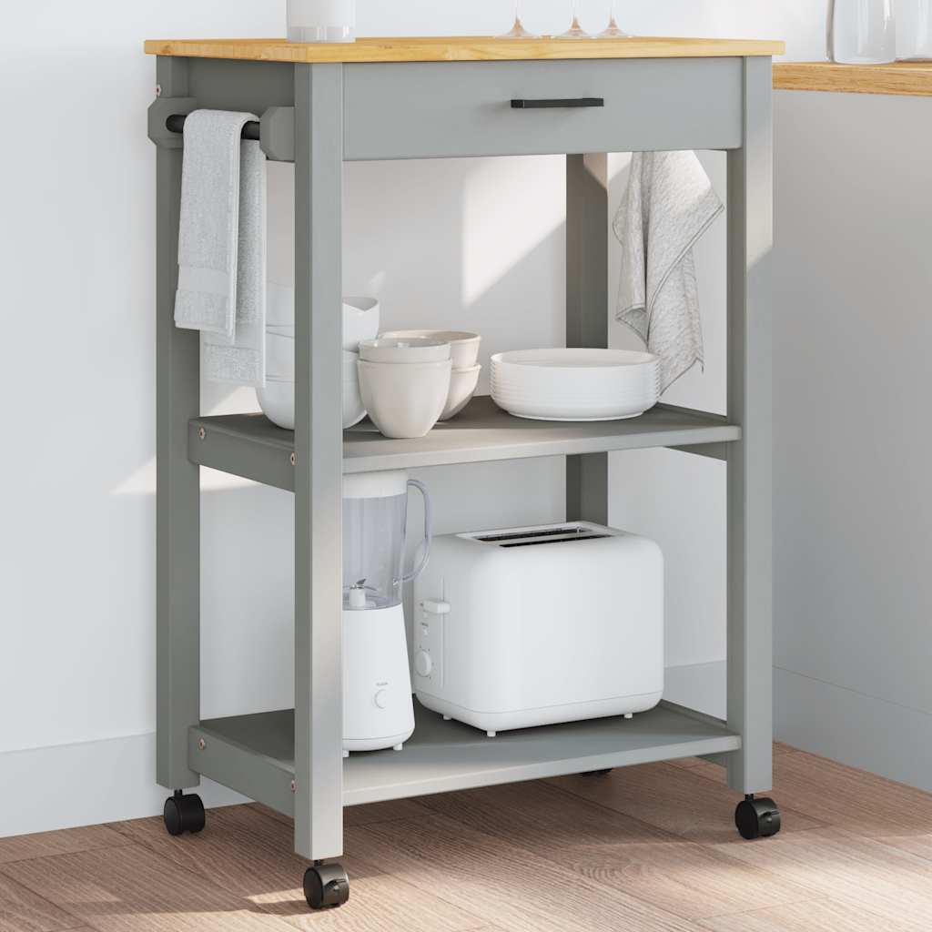Chariot de cuisine MONZA 60x40x88,5 cm bois massif de pin - XIOS