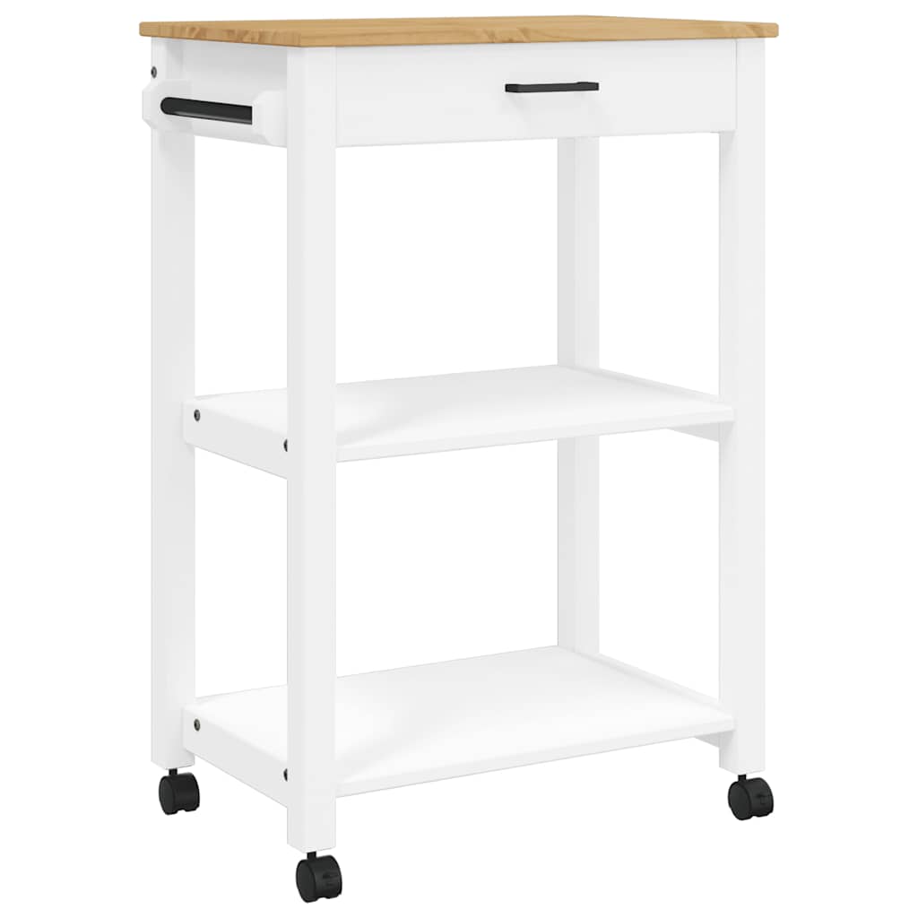 Chariot de cuisine MONZA 60x40x88,5 cm bois massif de pin - XIOS