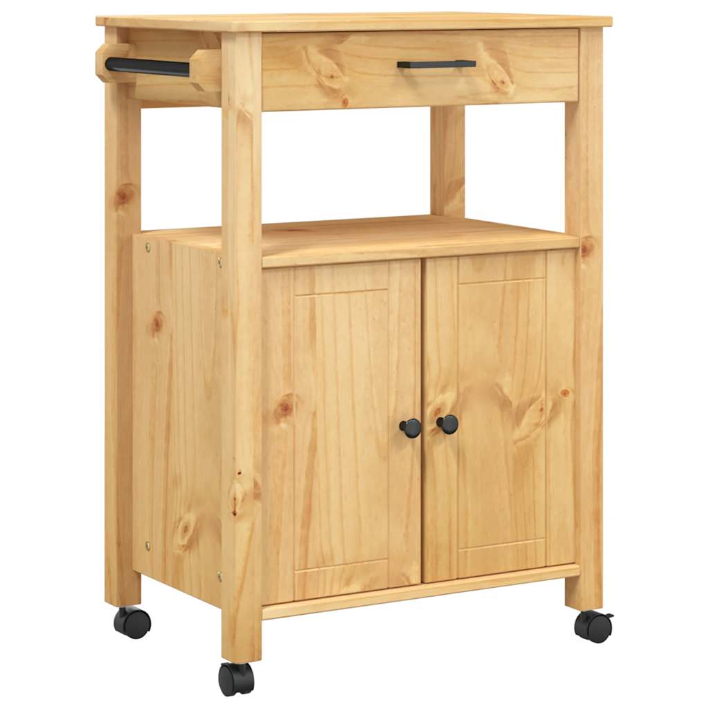 Chariot de cuisine MONZA 60x40x88,5 cm bois massif de pin - XIOS