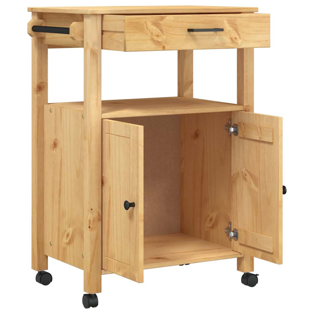 Chariot de cuisine MONZA 60x40x88,5 cm bois massif de pin - XIOS
