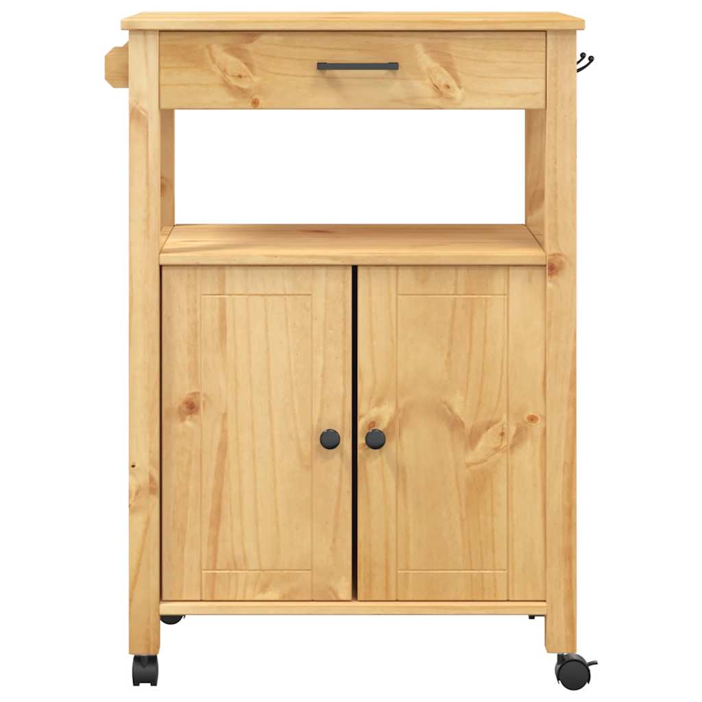 Chariot de cuisine MONZA 60x40x88,5 cm bois massif de pin - XIOS