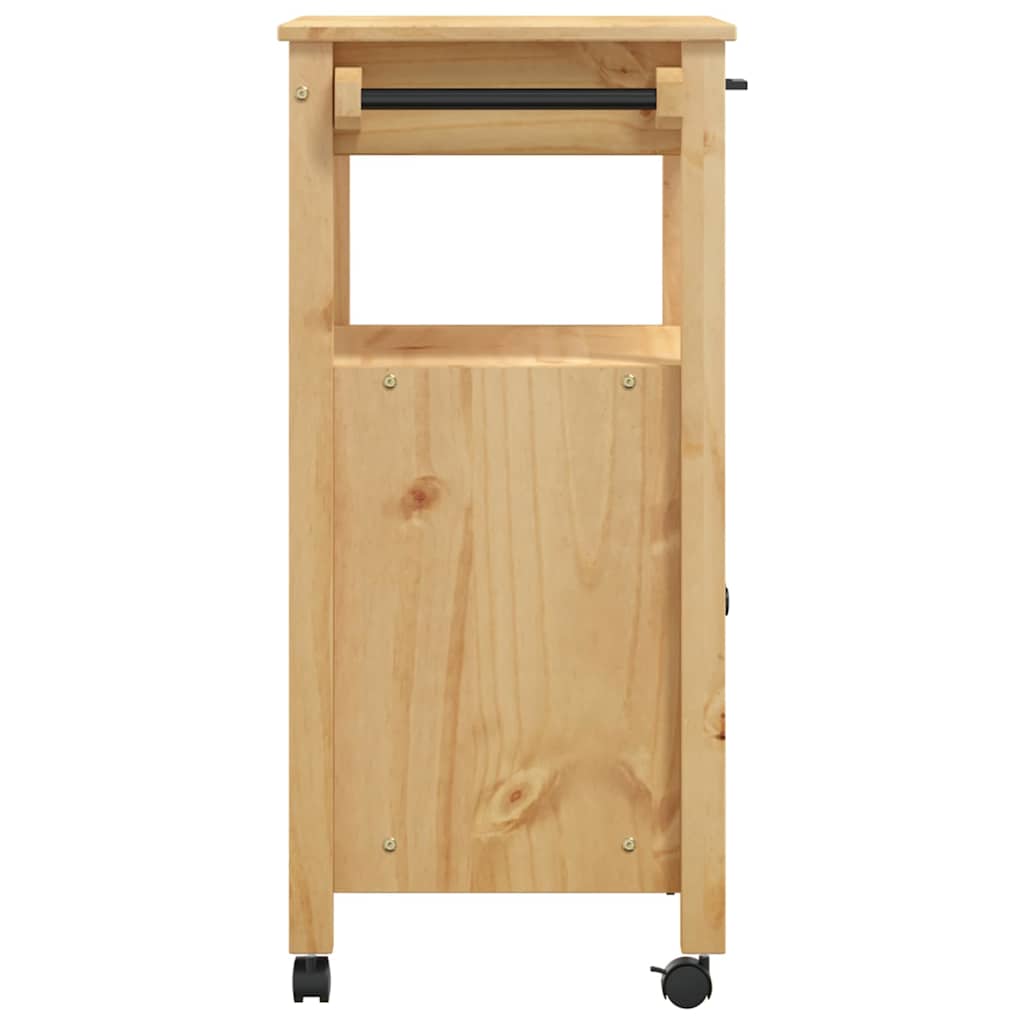 Chariot de cuisine MONZA 60x40x88,5 cm bois massif de pin - XIOS
