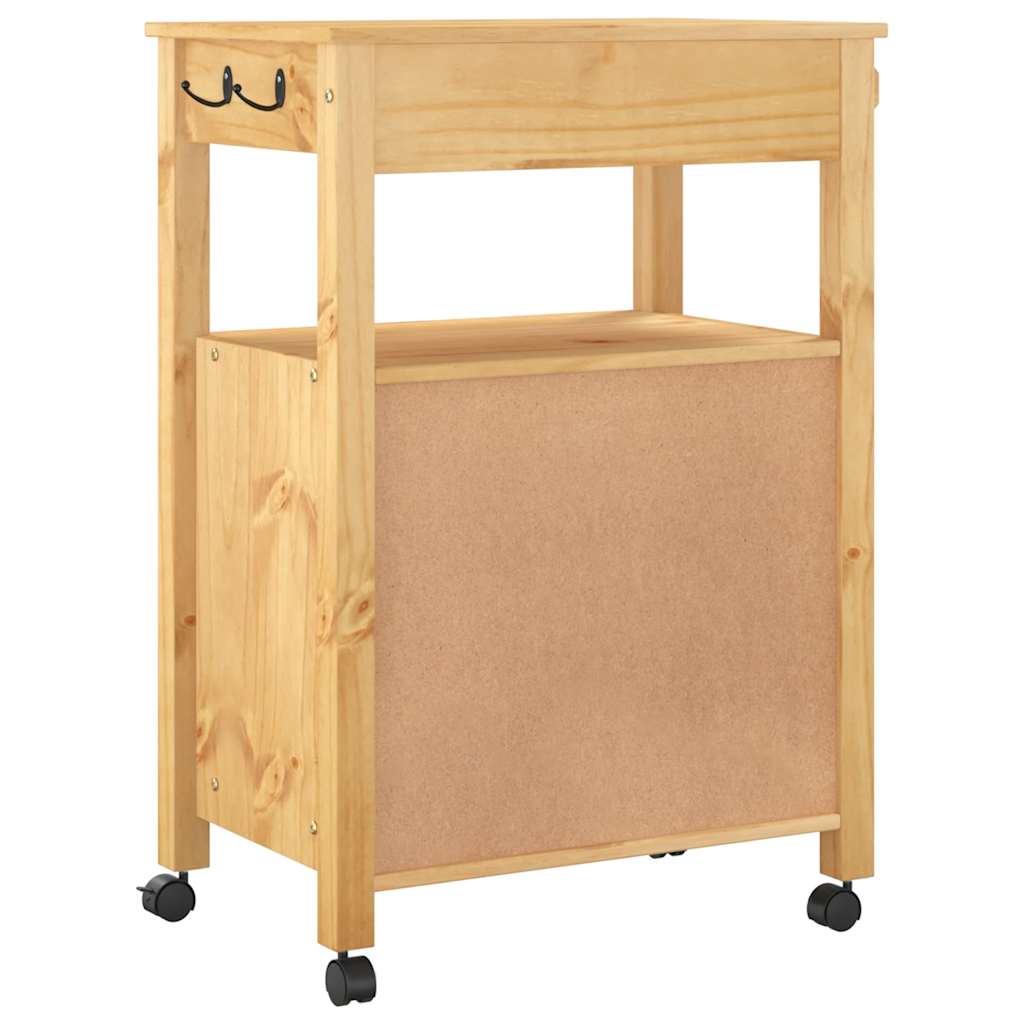 Chariot de cuisine MONZA 60x40x88,5 cm bois massif de pin - XIOS