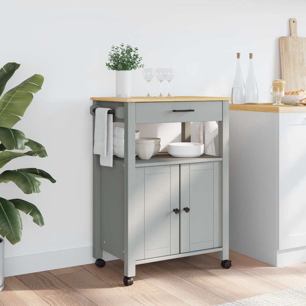 Chariot de cuisine MONZA 60x40x88,5 cm bois massif de pin - XIOS