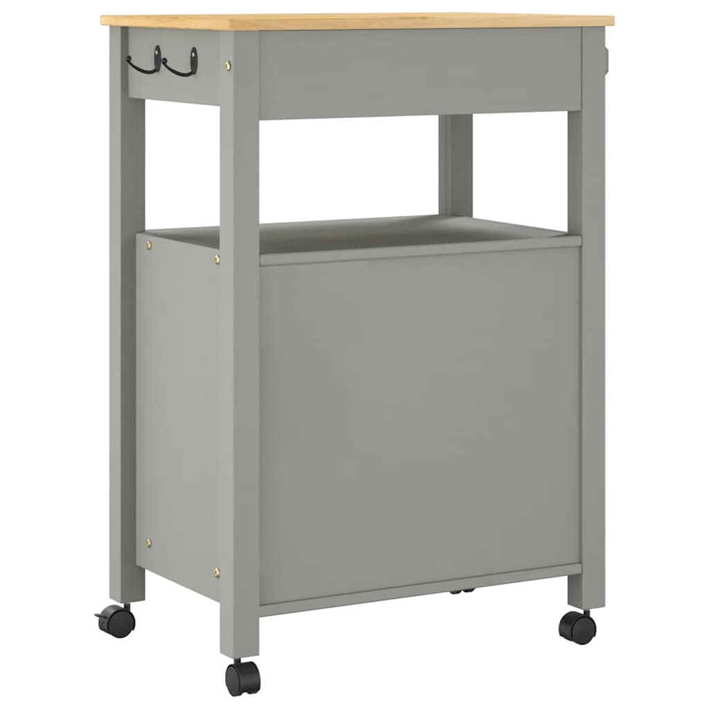 Chariot de cuisine MONZA 60x40x88,5 cm bois massif de pin - XIOS