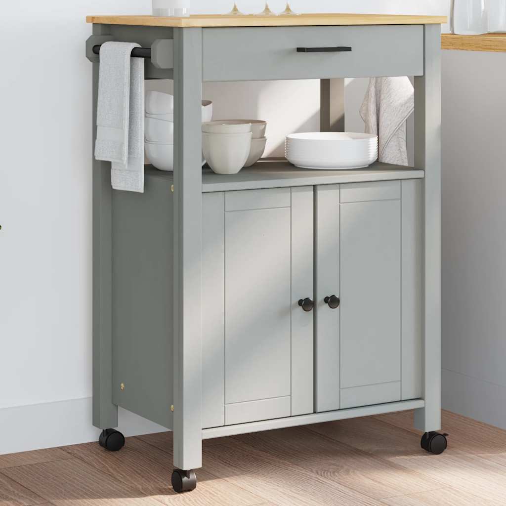 Chariot de cuisine MONZA 60x40x88,5 cm bois massif de pin - XIOS