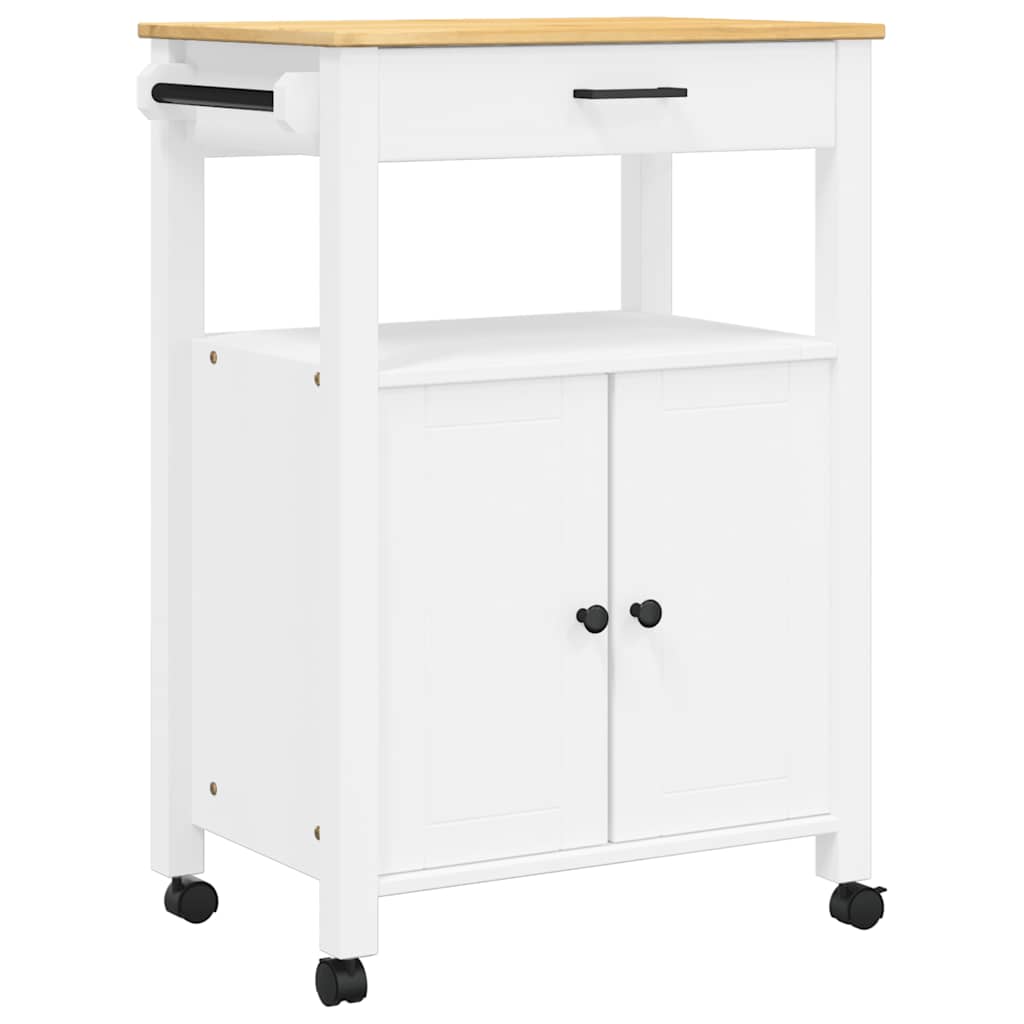 Chariot de cuisine MONZA 60x40x88,5 cm bois massif de pin