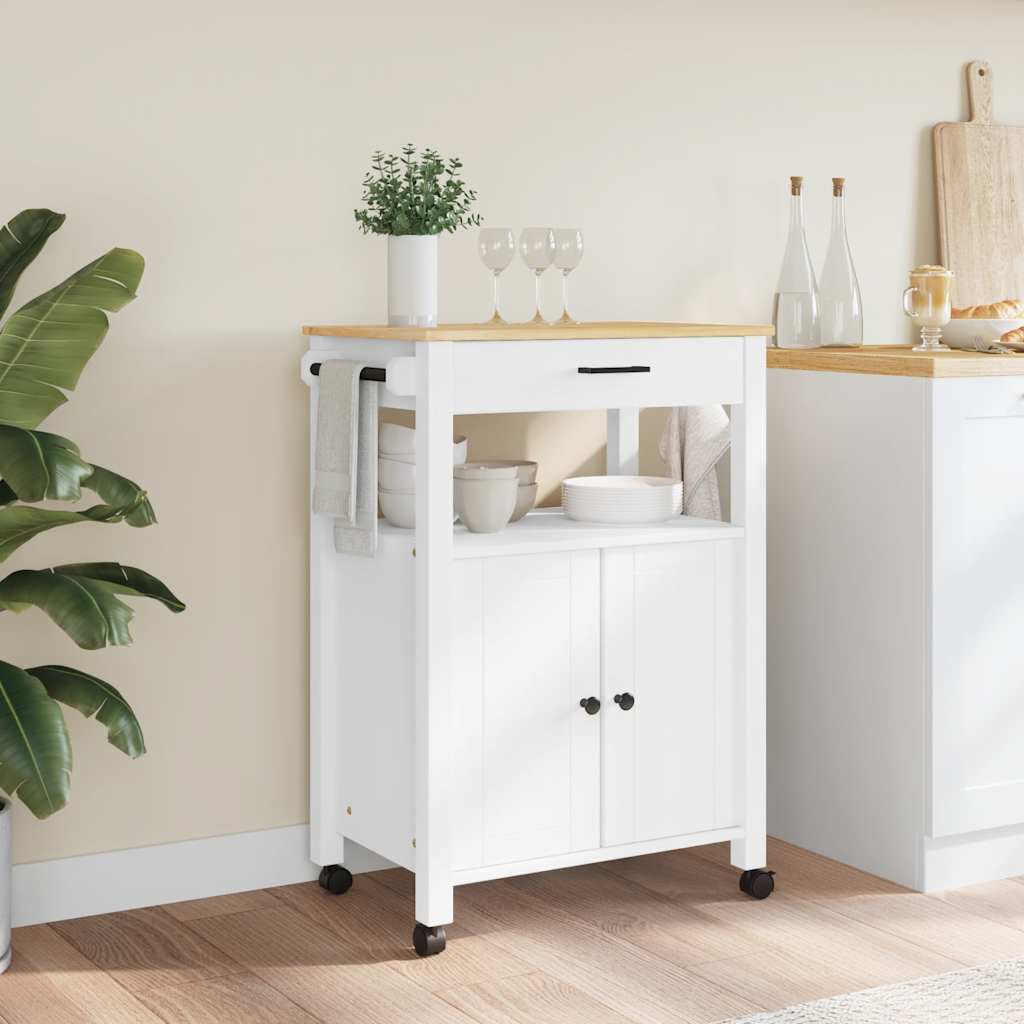 Chariot de cuisine MONZA 60x40x88,5 cm bois massif de pin - XIOS