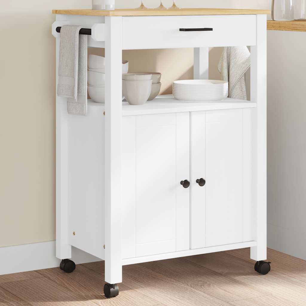 Chariot de cuisine MONZA 60x40x88,5 cm bois massif de pin