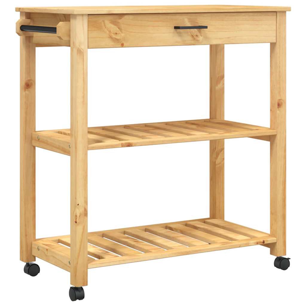 Chariot de cuisine MONZA 84x40x88,5 cm bois massif de pin - XIOS