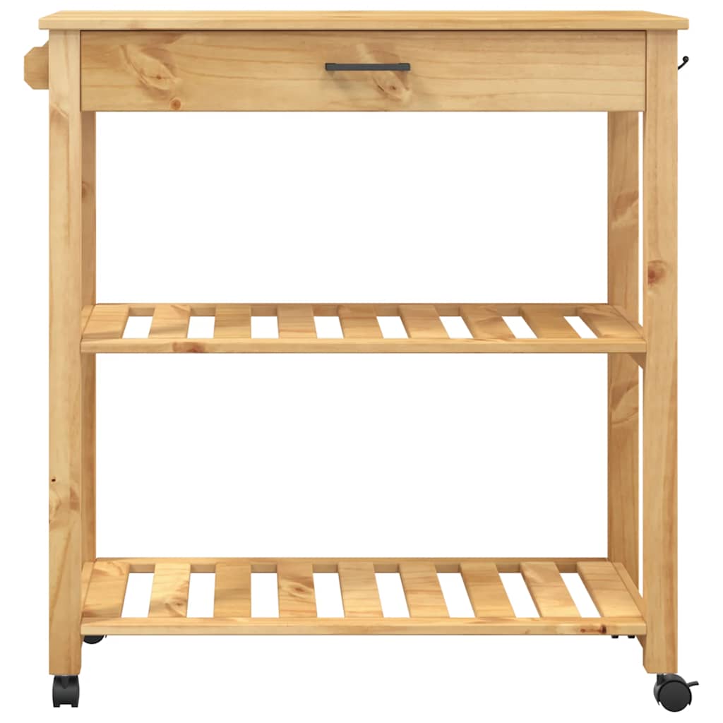 Chariot de cuisine MONZA 84x40x88,5 cm bois massif de pin - XIOS
