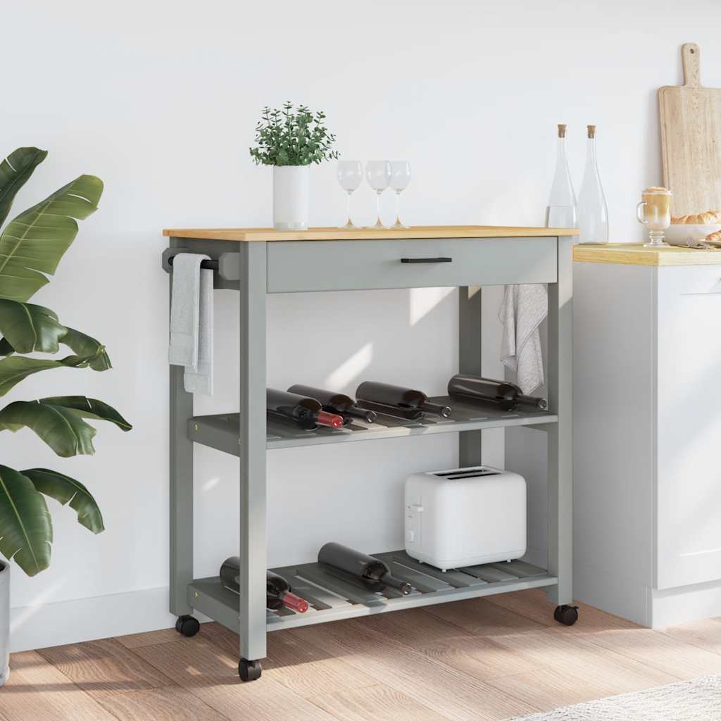 Chariot de cuisine MONZA 84x40x88,5 cm bois massif de pin - XIOS