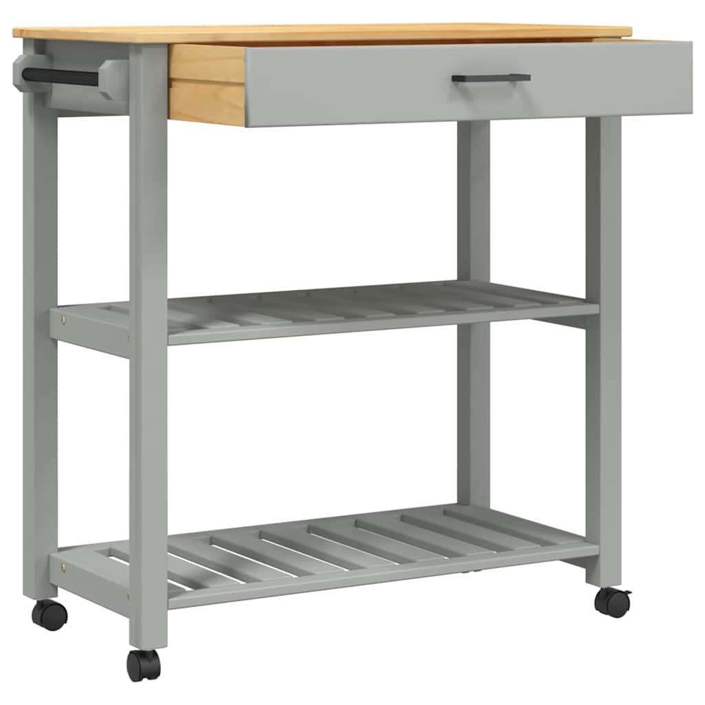 Chariot de cuisine MONZA 84x40x88,5 cm bois massif de pin - XIOS