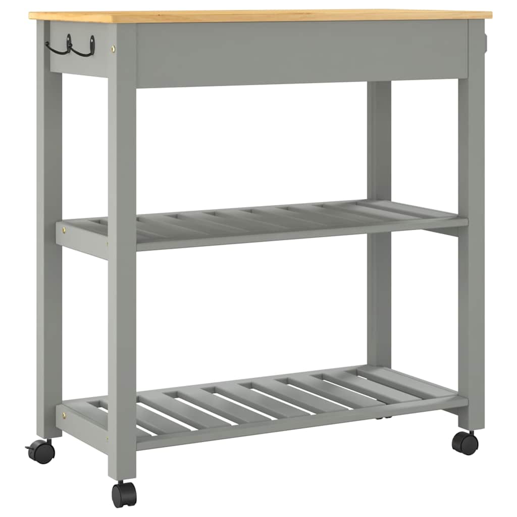 Chariot de cuisine MONZA 84x40x88,5 cm bois massif de pin - XIOS