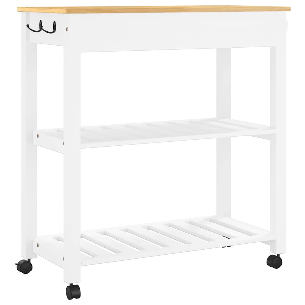 Chariot de cuisine MONZA 84x40x88,5 cm bois massif de pin - XIOS