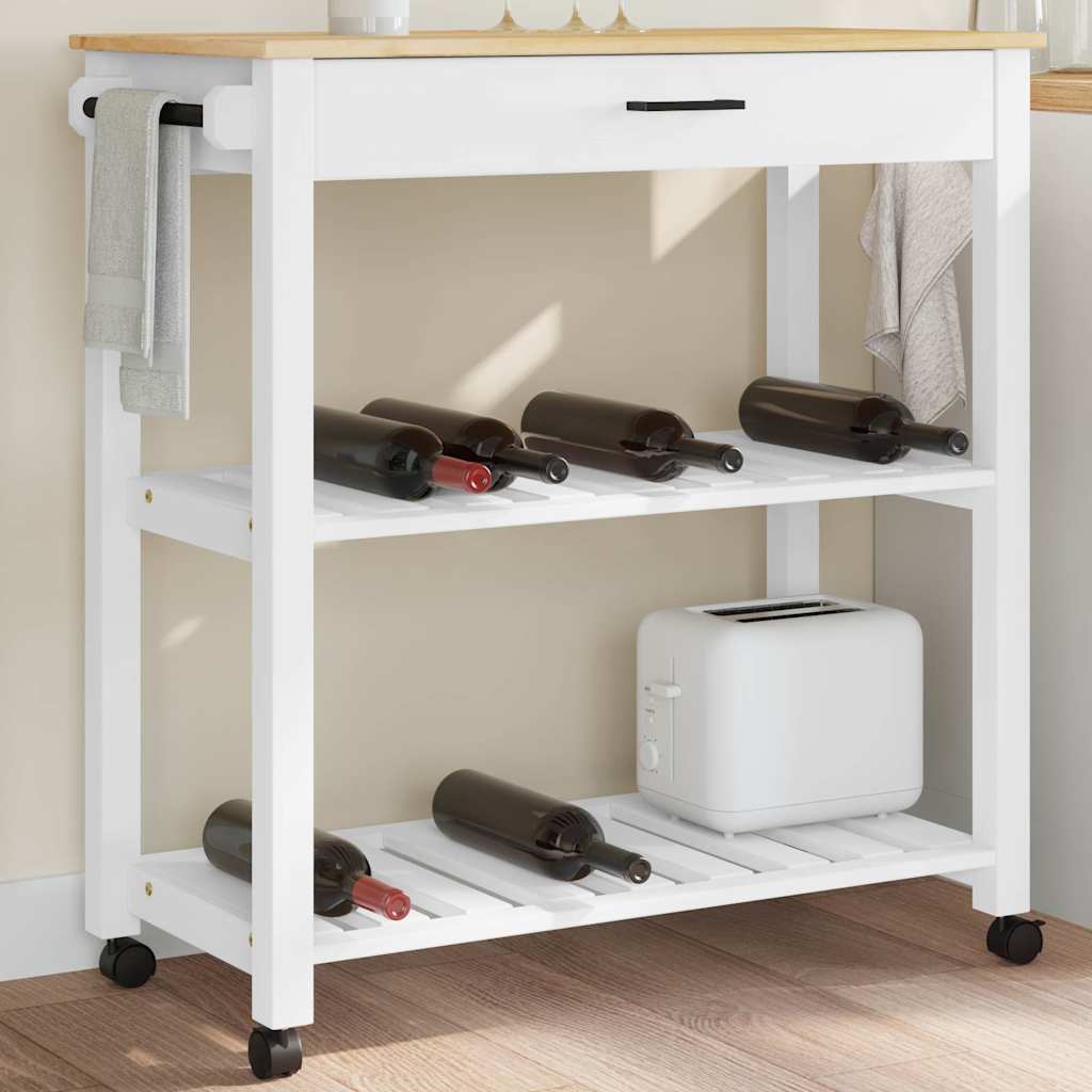 Chariot de cuisine MONZA 84x40x88,5 cm bois massif de pin - XIOS