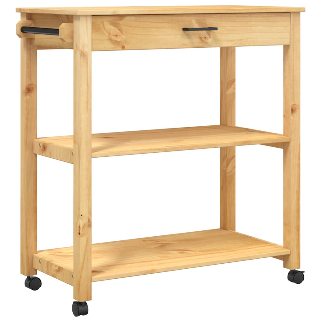 Chariot de cuisine MONZA 84x40x88,5 cm bois massif de pin - XIOS