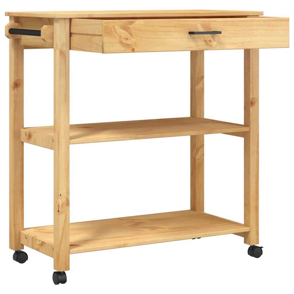 Chariot de cuisine MONZA 84x40x88,5 cm bois massif de pin - XIOS