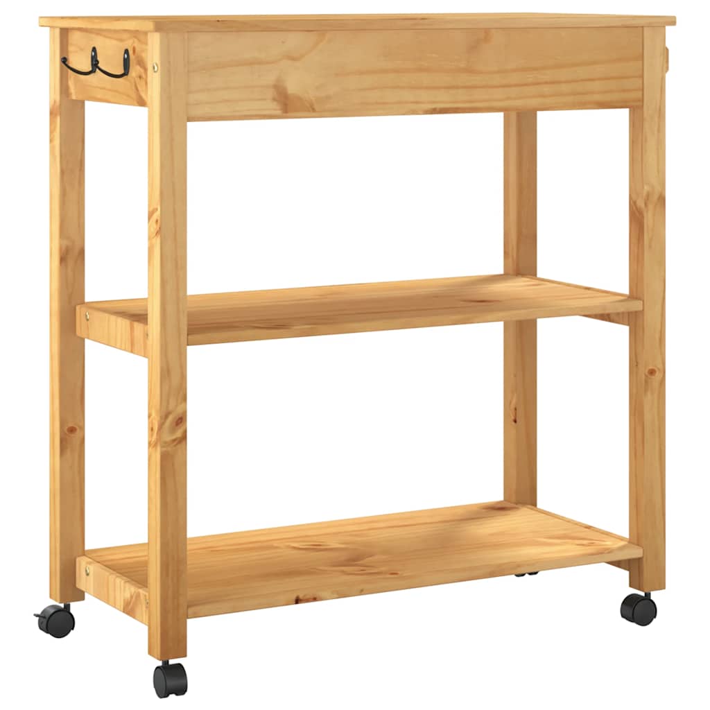 Chariot de cuisine MONZA 84x40x88,5 cm bois massif de pin - XIOS
