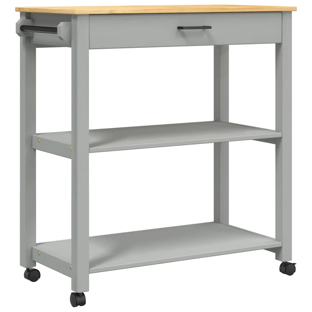 Chariot de cuisine MONZA 84x40x88,5 cm bois massif de pin - XIOS