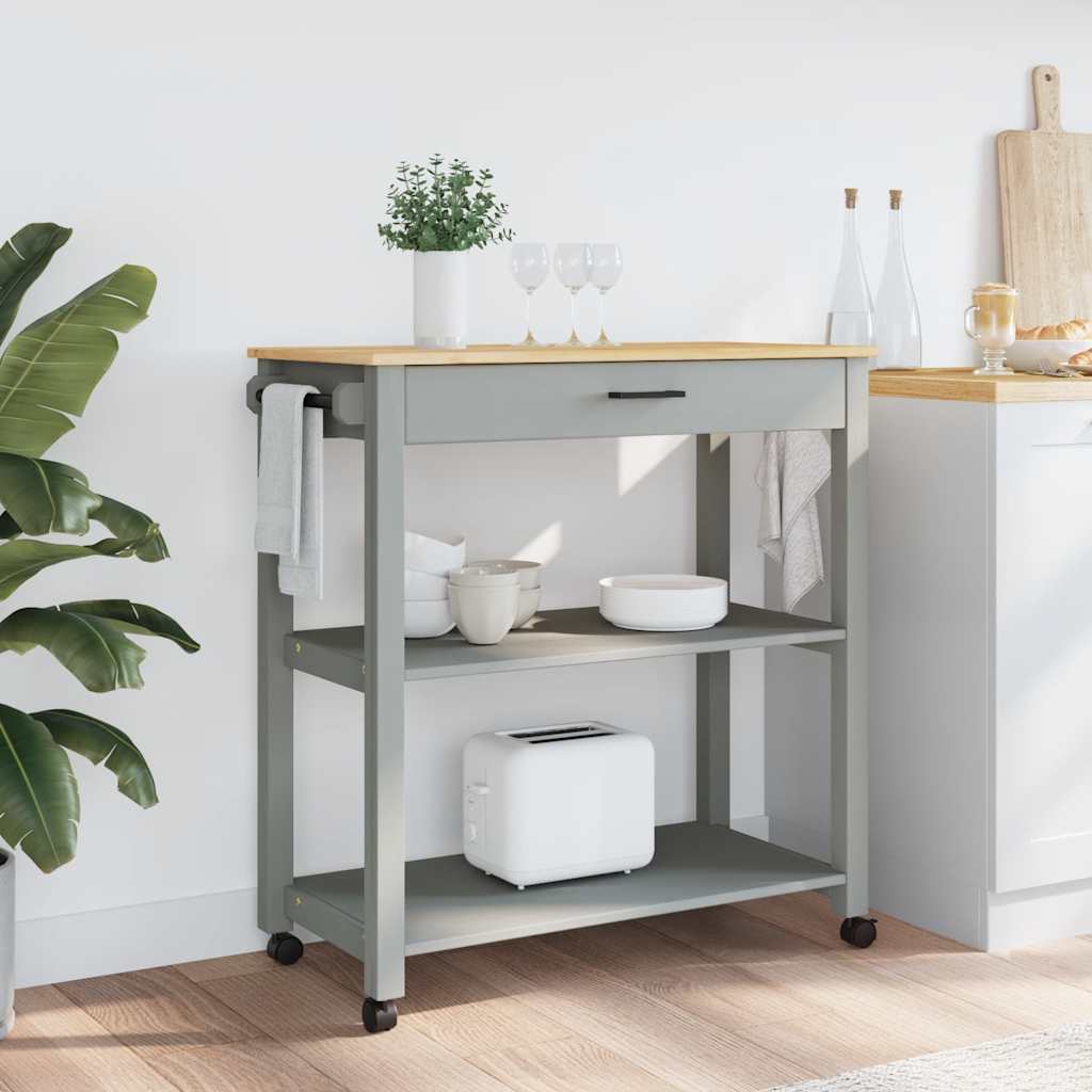 Chariot de cuisine MONZA 84x40x88,5 cm bois massif de pin - XIOS