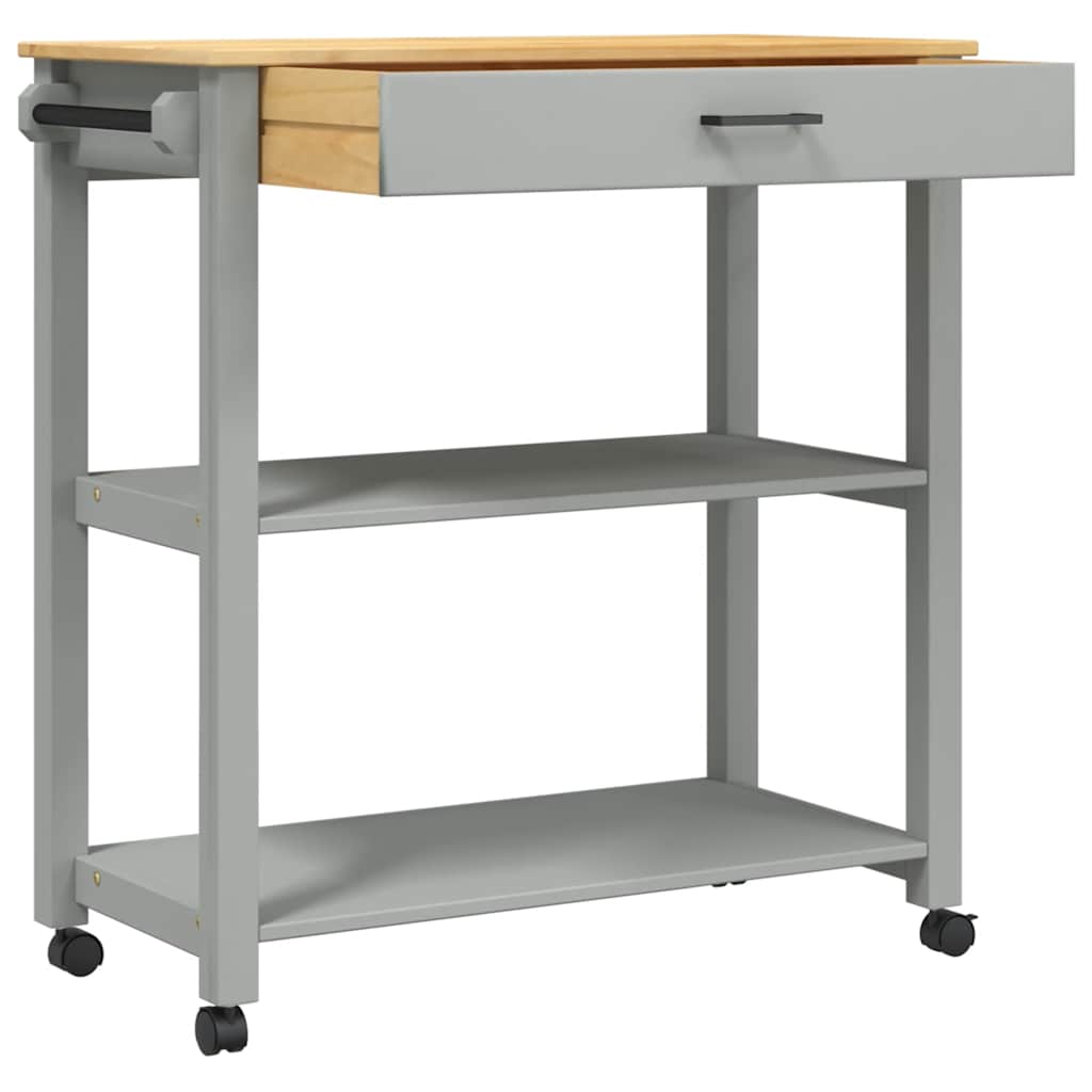 Chariot de cuisine MONZA 84x40x88,5 cm bois massif de pin - XIOS