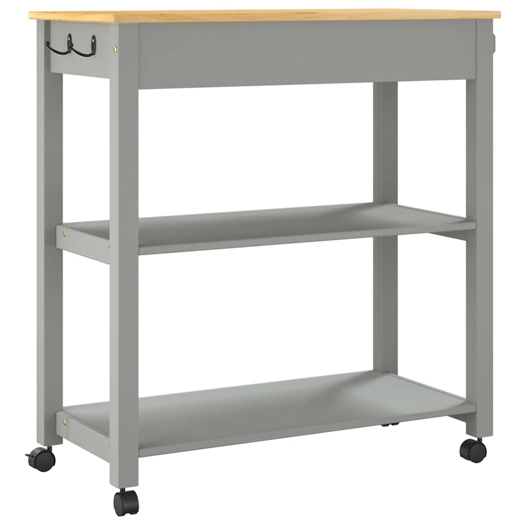 Chariot de cuisine MONZA 84x40x88,5 cm bois massif de pin - XIOS