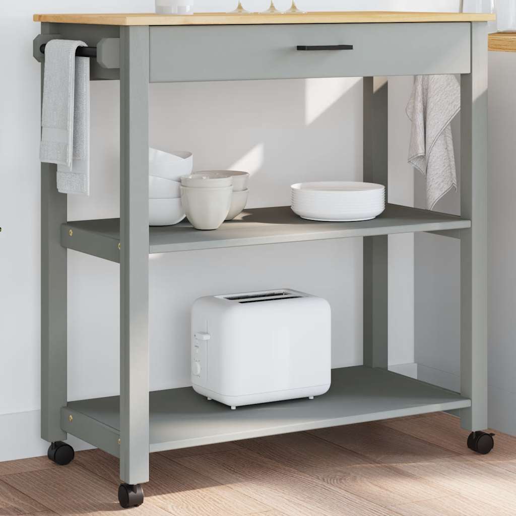 Chariot de cuisine MONZA 84x40x88,5 cm bois massif de pin - XIOS