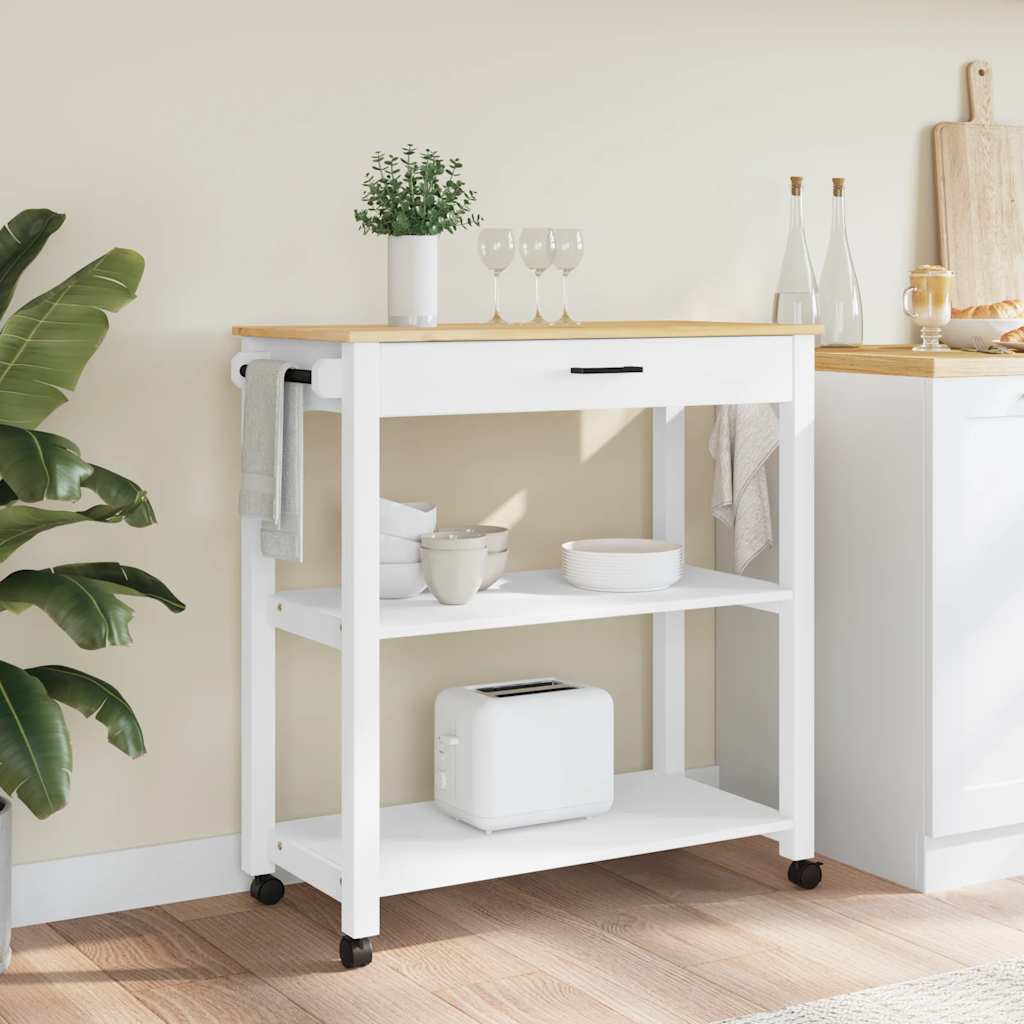 Chariot de cuisine MONZA 84x40x88,5 cm bois massif de pin - XIOS
