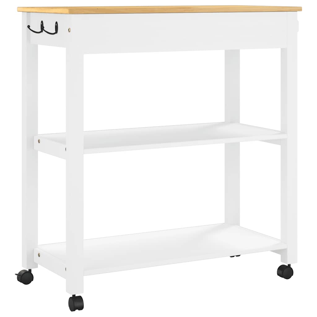 Chariot de cuisine MONZA 84x40x88,5 cm bois massif de pin - XIOS