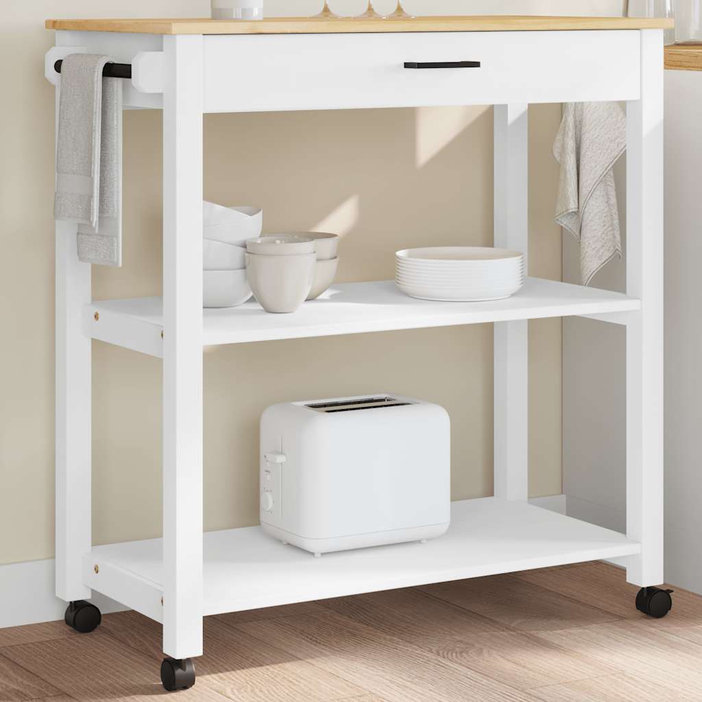 Chariot de cuisine MONZA 84x40x88,5 cm bois massif de pin - XIOS