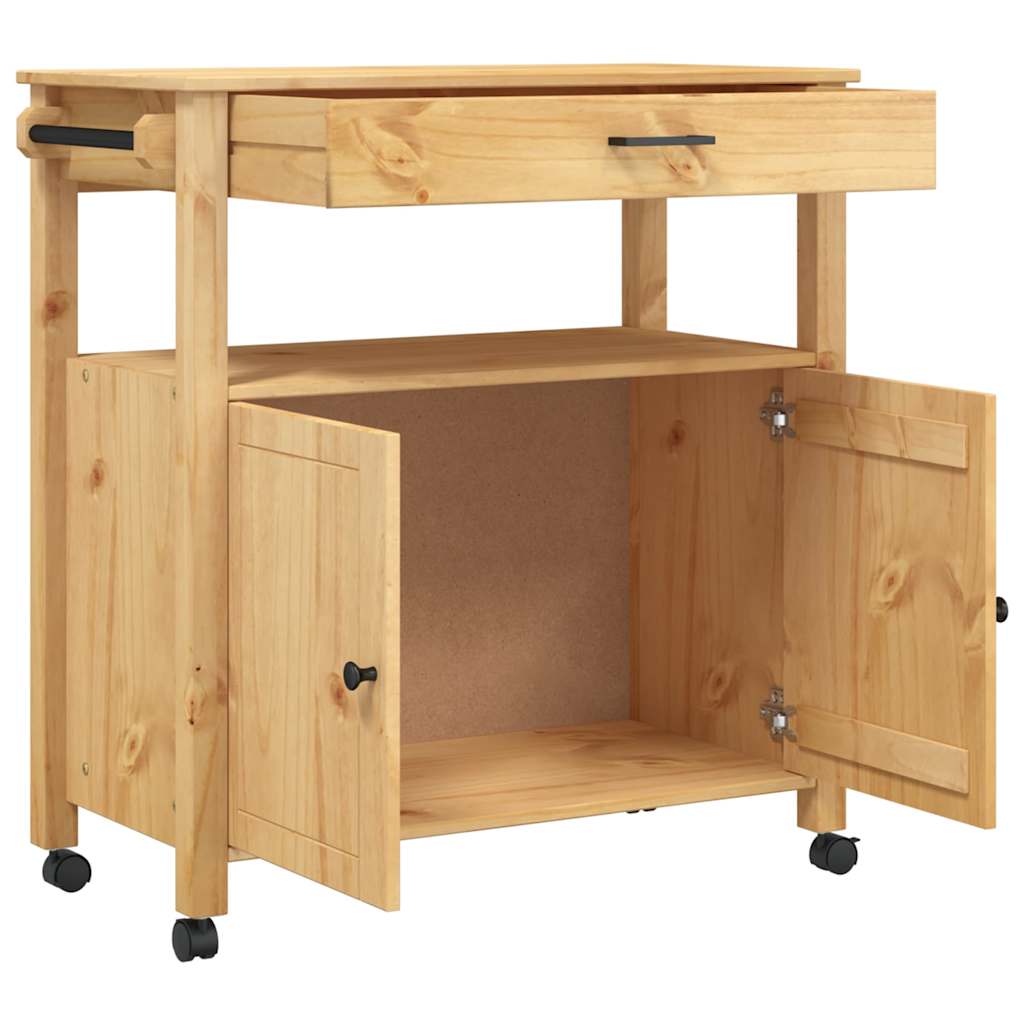 Chariot de cuisine MONZA 84x40x88,5 cm bois massif de pin - XIOS