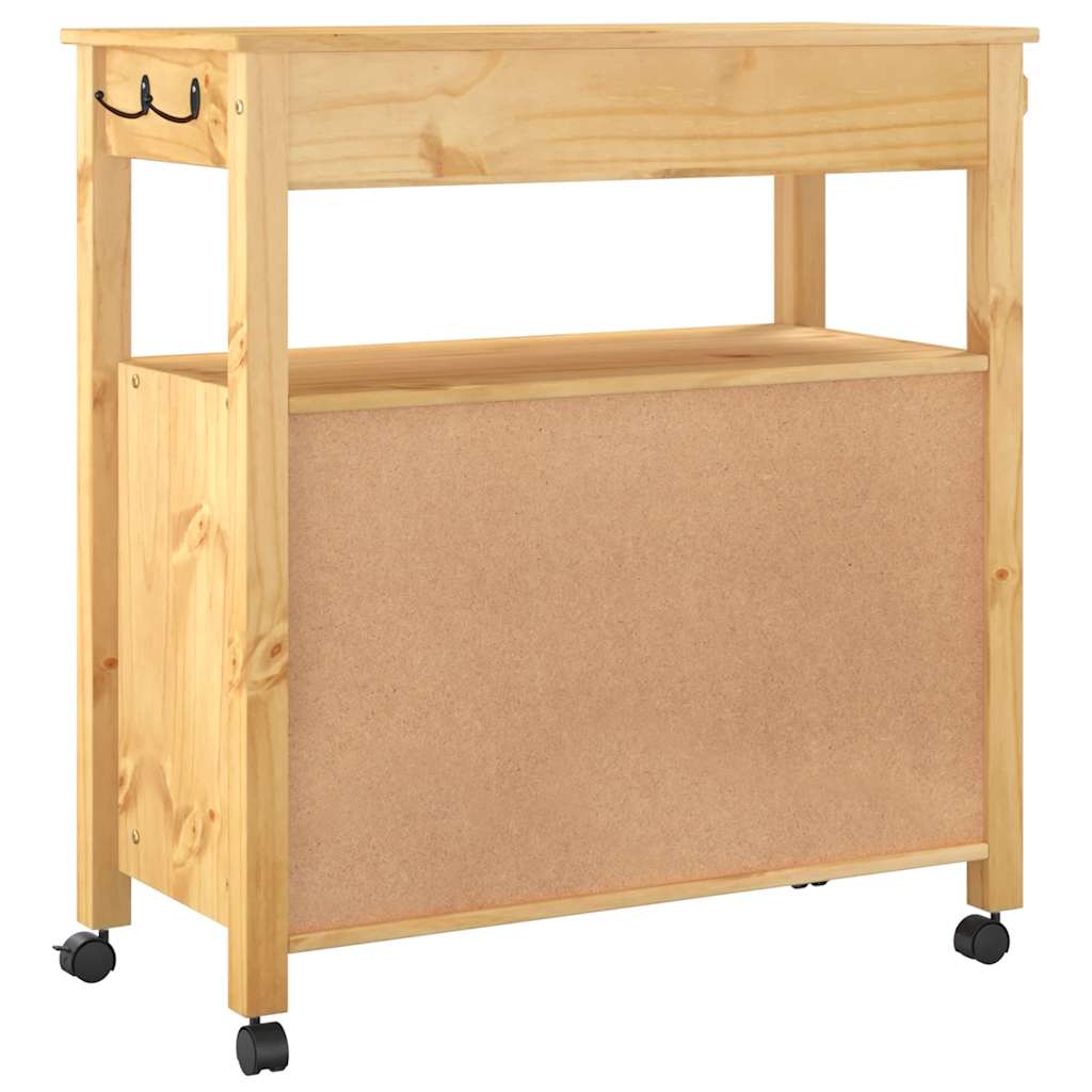 Chariot de cuisine MONZA 84x40x88,5 cm bois massif de pin - XIOS