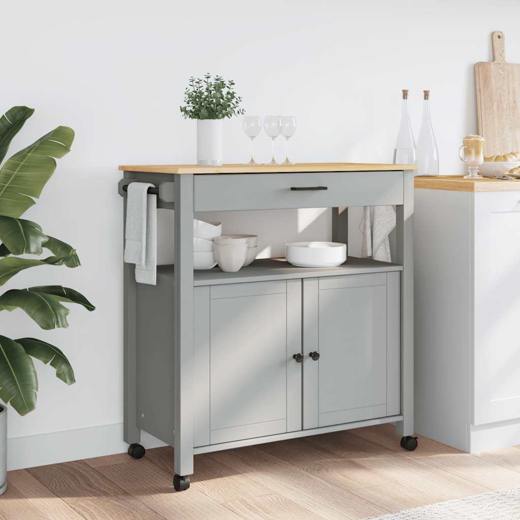 Chariot de cuisine MONZA 84x40x88,5 cm bois massif de pin - XIOS