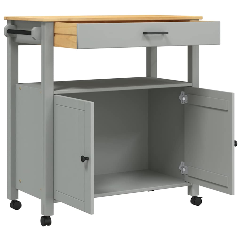 Chariot de cuisine MONZA 84x40x88,5 cm bois massif de pin - XIOS