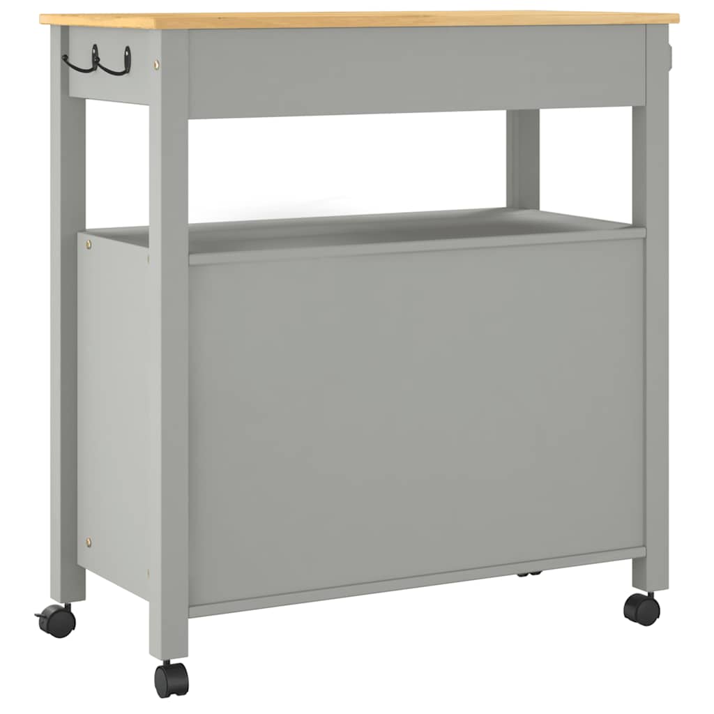 Chariot de cuisine MONZA 84x40x88,5 cm bois massif de pin - XIOS