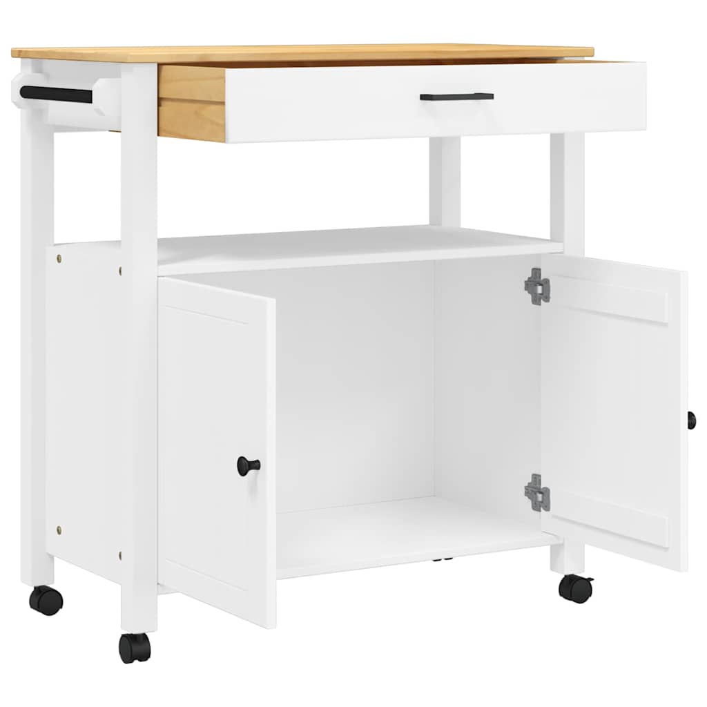 Chariot de cuisine MONZA 84x40x88,5 cm bois massif de pin - XIOS