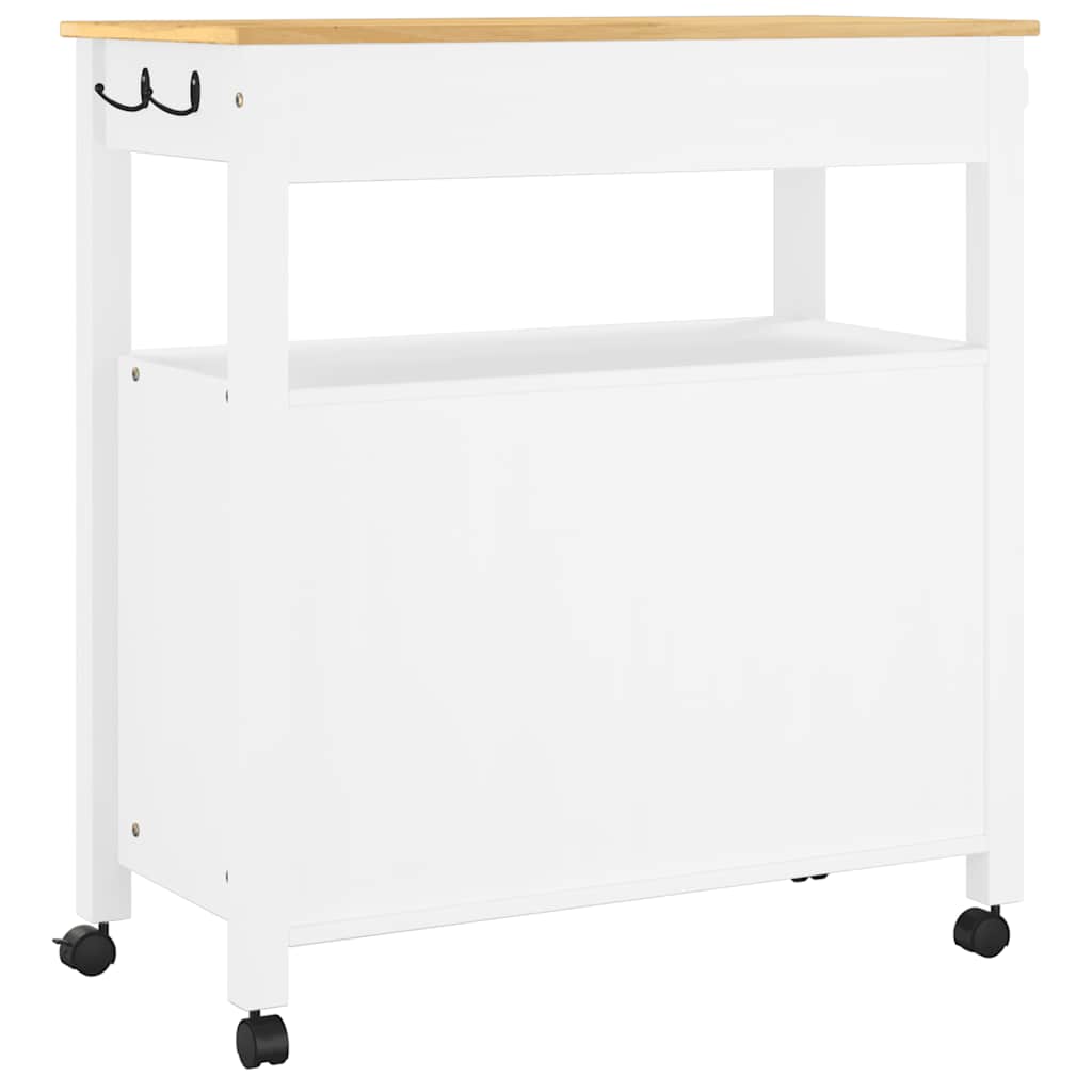 Chariot de cuisine MONZA 84x40x88,5 cm bois massif de pin - XIOS