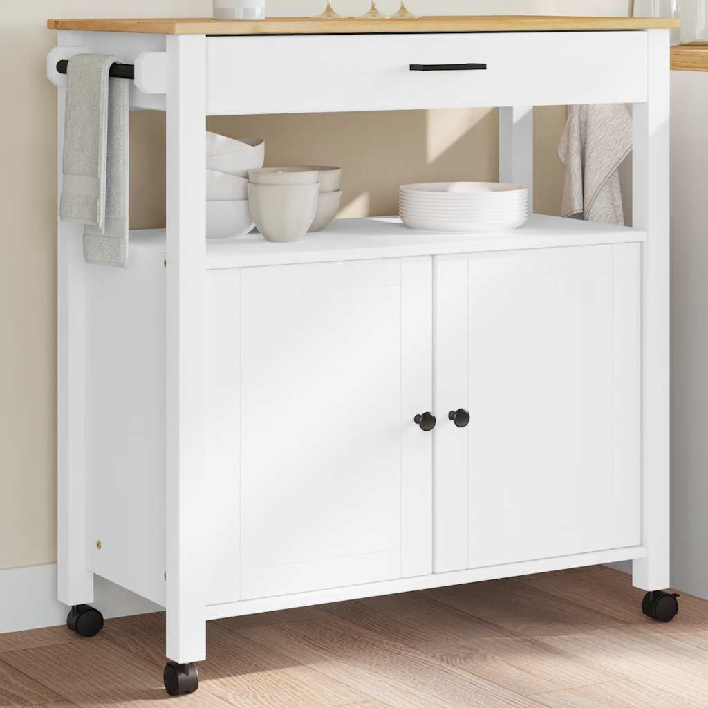 Chariot de cuisine MONZA 84x40x88,5 cm bois massif de pin - XIOS