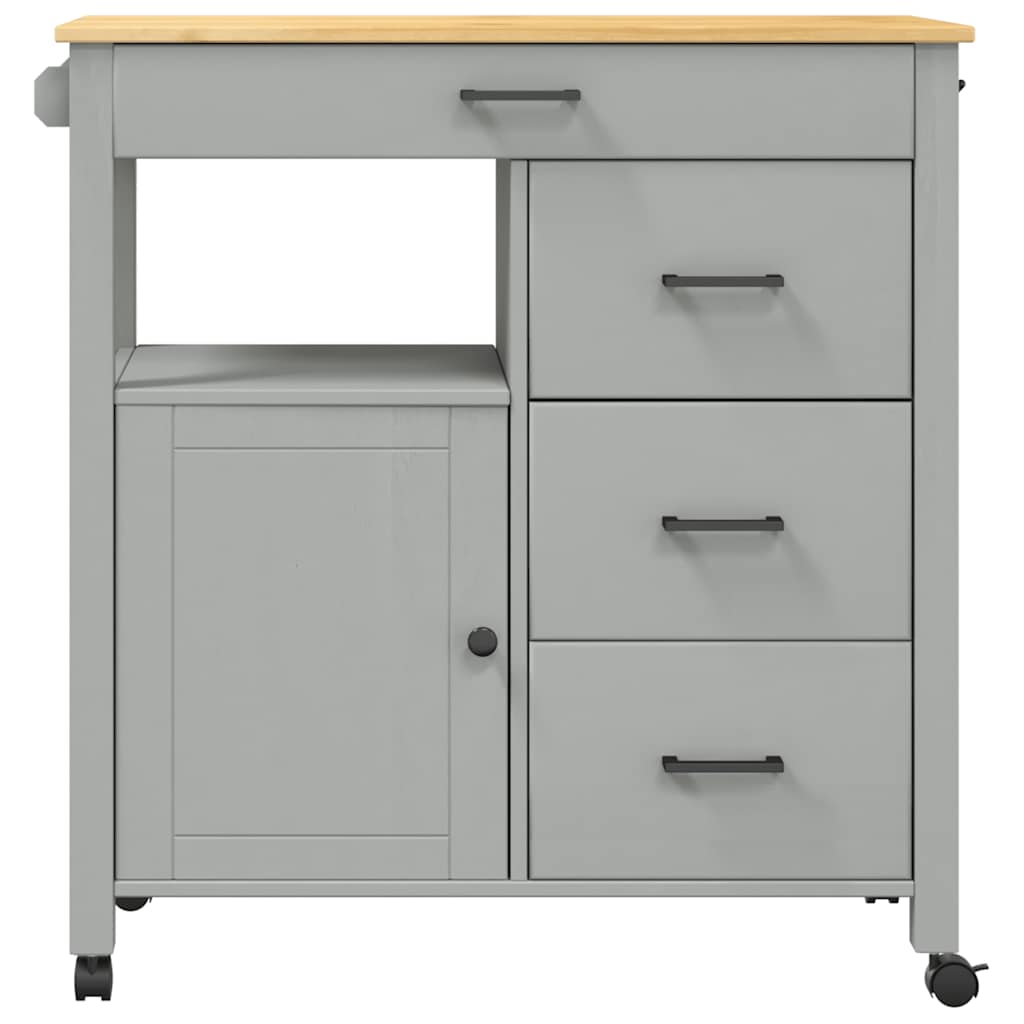 Chariot de cuisine MONZA 84x40x88,5 cm bois massif de pin - XIOS