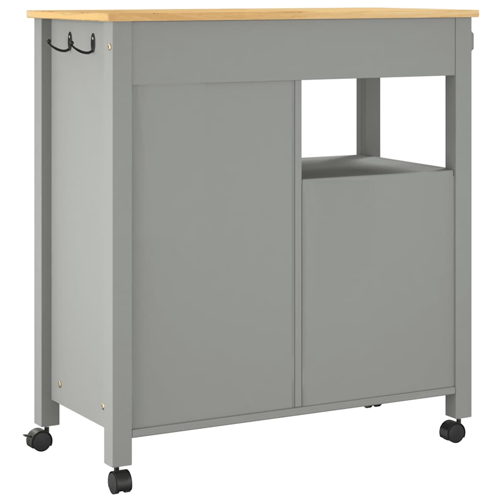 Chariot de cuisine MONZA 84x40x88,5 cm bois massif de pin - XIOS