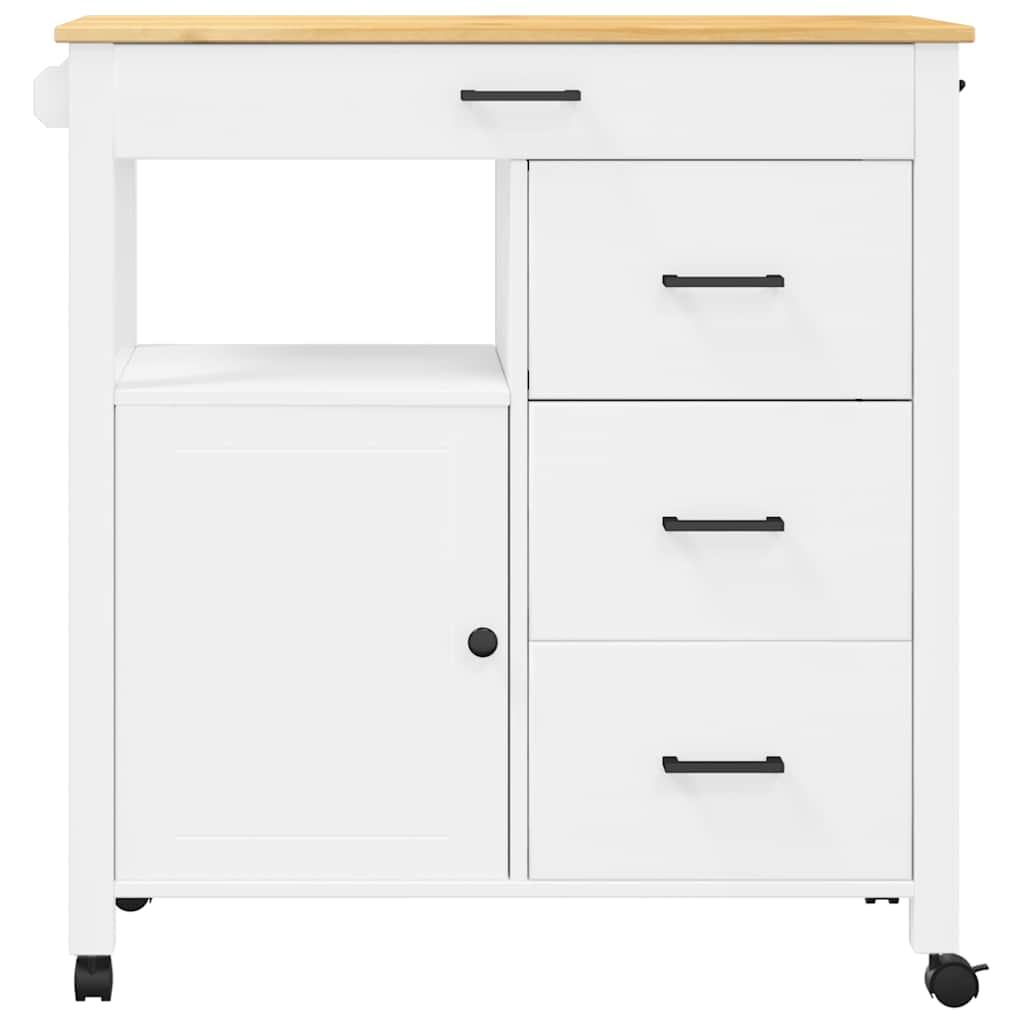 Chariot de cuisine MONZA 84x40x88,5 cm bois massif de pin - XIOS