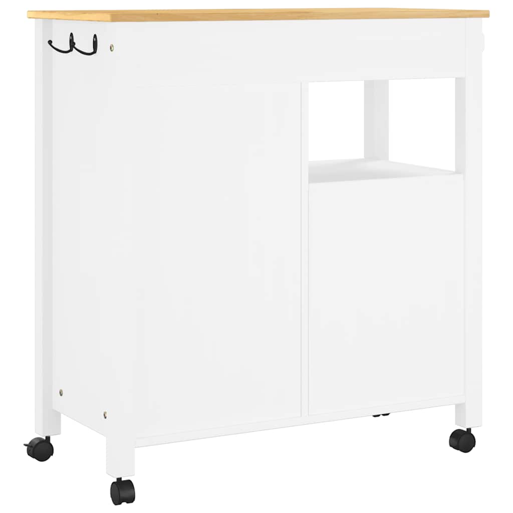 Chariot de cuisine MONZA 84x40x88,5 cm bois massif de pin - XIOS