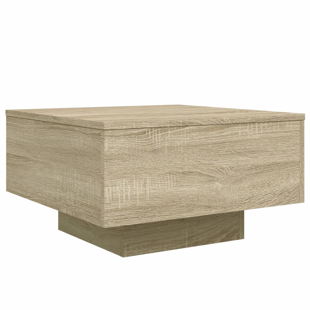 Table basse chêne sonoma 55x55x31 cm bois d'ingénierie - XIOS