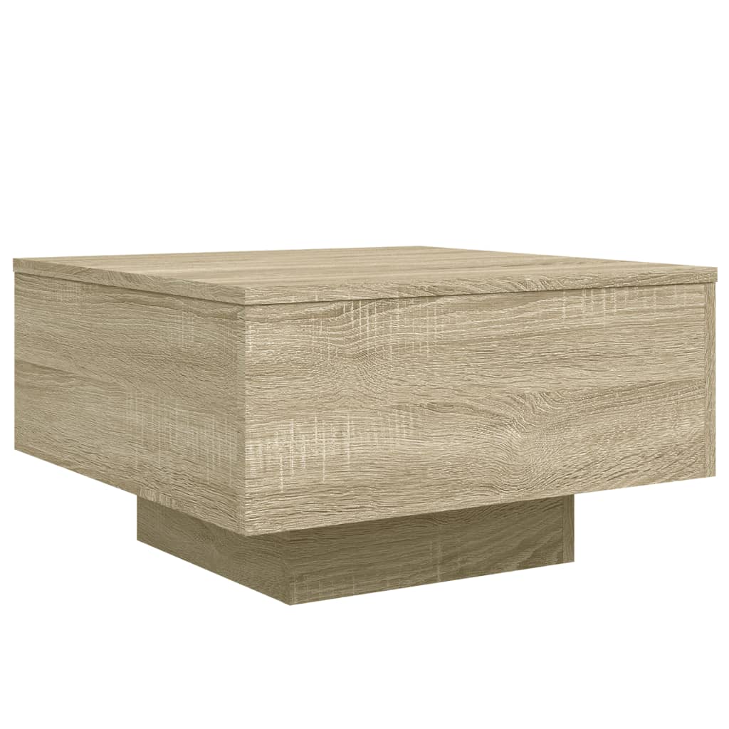 Table basse chêne sonoma 55x55x31 cm bois d'ingénierie - XIOS