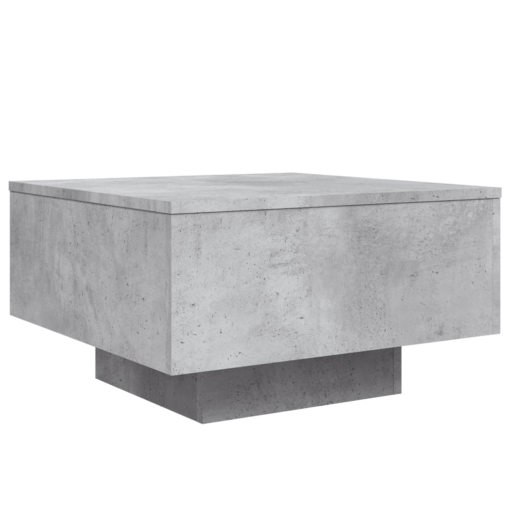 Table basse gris béton 55x55x31 cm bois d'ingénierie - XIOS