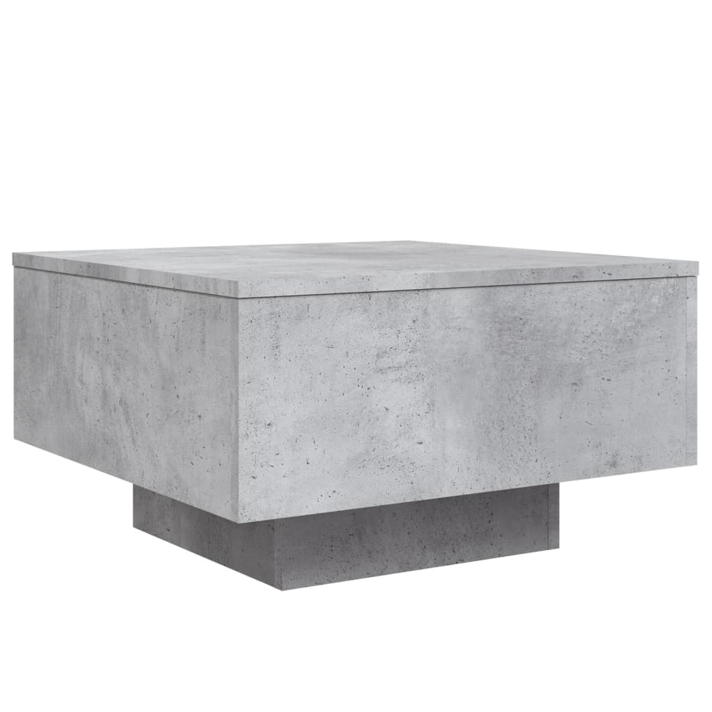 Table basse gris béton 55x55x31 cm bois d'ingénierie - XIOS